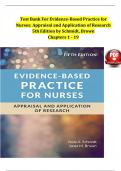 Test Bank For Evidence-Based Practice for  Nurses: Appraisal and Application of Research  5th Edition by Schmidt, Brown Chapters 1 - 19