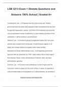 LSB 3213 Exam 1 Okstate Questions and Answers 100% Solved | Graded A+