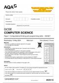 2024_AQA-GCSE Computer Science – Paper 1: Computational Thinking and Programming Skills – VB.NET (Merged Question Paper and Marking Scheme) Wednesday 15 May 2024      