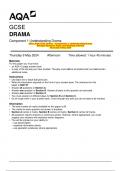 2024_AQA-GCSE Drama – Component 1: Understanding Drama  (Merged Question Paper and Marking Scheme)  Thursday 9 May 2024 