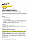 2024_AQA-GCSE Religious Studies A – Paper 2B:   Thematic Studies (Including Textual Studies)   (Merged Question Paper and Marking Scheme)  Thursday 16 May 2024 