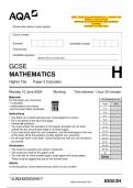 2024_AQA-GCSE MATHEMATICS – HIGHER TIER  PAPER 3: CALCULATOR  (MERGED QUESTION PAPER AND MARKING  SCHEME)  MONDAY 10 JUNE 2024        