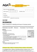 2024_AQA-GCSE Business   Paper 2: Influences of Marketing and Finance on Business Activity   (Merged Question Paper and Marking Scheme)   | Wednesday 5 June 2024 