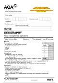 2024_AQA-GCSE Geography Paper 3: Geographical Applications  (Merged Question Paper and Marking Scheme) Friday 14 June 2024        