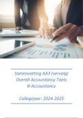 Samenvatting Overall Accountancy Toets (AA3) GAA + PAA 