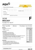 2024_AQA-GCSE Biology – Foundation Tier  Paper 2F  (Merged Question Paper and Marking Scheme)  Friday 7 June 2024.     