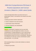 HESI Exit Comprehensive PN Exam A Practice Questions and Correct Answers | Rated A+ | 2025 Latest Guide