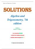 Solution Manual - Algebra and Trigonometry 7th Edition by Robert F. Blitzer, All Chapters P, 1-11