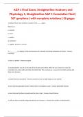  A&P 1  Final Exam,Straighterline Anatomy and Physiology 1, Straighterline A&P 1 Cumulative Final| 767 questions| with complete solutions| 56 pages