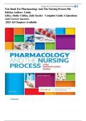 Test Bank For Pharmacology And The Nursing Process 9th Edition Authors  Linda  Lilley, Shelly Collins, Julie Snyder   Complete Guide A Questions And Correct Answers   2025 All Chapters Available  