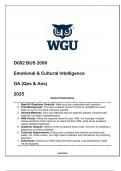 D082 BUS 2090 Emotional & Cultural Intelligence OA (Qns & Ans) 2025 - WGU