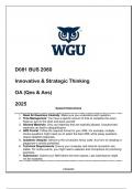 D081 BUS 2080 Innovative & Strategic Thinking OA (Qns & Ans) 2025 - WGU