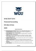 D102 ACCT 2313 Financial Accounting OA (Qns & Ans) 2025 - WGU