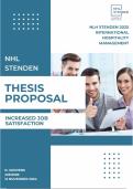 Thesis Proposal Stenden Int. hospitality Management 2024 - Increased Job Satisfaction - INK model / EFQM model - GO ontvangen 2024