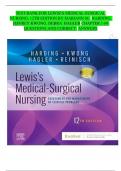 Test Bank For Lewis Medical Surgical Nursing 12th Edition Mariann Harding 2024 ( A+ Grade Test Bank)