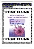 Test bank Porth's Essentials of Pathophysiology 5th  Edition//2023-2024// ISBN NO:1975107195//COMPLETE  GUIDE//A+ GRADED