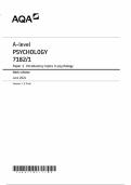 2024 AQA A-LEVEL PSYCHOLOGY PAPER 1 MARK SCHEME