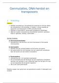 samenvatting genmutatie, DNA-herstel en transposons- genetica en genomica