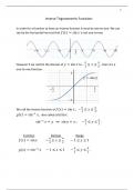 Calculus 2-Inverse-Trig-Functions, guaranteed 100% Pass