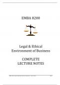 Complete notes MBA Legal & Ethical Environment of Business