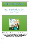 Test Bank For Maternal & Child Health Nursing:  Care of the Childbearing & Childrearing Family 8th  Edition||ISBN NO-10 1496348133, ISBN NO-13 978-1496348135|| Complete Guide A+