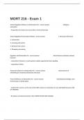  MORT 216 - Exam 1 Questions And Verified Correct Answers Guaranteed Success.