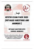 IOP3701 EXAM PACK 2025  {DETAILED QUESTIONS AND ANSWERS }