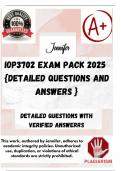 IOP3702 EXAM PACK 2025  {DETAILED QUESTIONS AND ANSWERS }