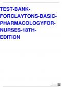 TEST-BANKFORCLAYTONS-BASICPHARMACOLOGYFORNURSES-18THEDITION