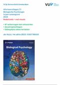 Samenvatting alle hoorcolleges JAAR 1 (NL) Biological Psychology Kalat 14e editie 2023 / 9780357798126 + 67 oefenvragen met antwoorden + docentopmerkingen + tentamenaanwijzingen