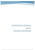 Samenvatting  Comparative law and Criminal procedure 2024-2025