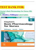 TEST BANK FOR:   Clayton’s Basic Pharmacology For Nurses 19th Edition By Michelle J. Willihnganz Latest Update.