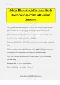 Adobe Illustrator ACA Exam Guide 2025 Questions With All Correct Answers.