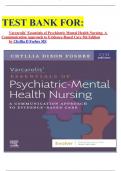 TEST BANK FOR:  Varcarolis’ Essentials of Psychiatric Mental Health Nursing: A Communication Approach to Evidence-Based Care 5th Edition by Chyllia D Fosbre MS latest Version. 