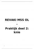 samenvatting revaki MSS OL, praktijk deel knie, 3de bach REVAKI 