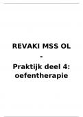 samenvatting revaki MSS OL, praktijk deel oefentherapie, 3de bach REVAKI 2024-2025