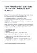 CCRN PRACTICE TEST QUESTIONS AND CORRECT ANSWERS (100% VERIFIED)