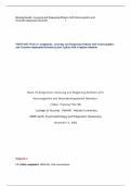  NRNP 6635 Week 10 Assignment: Assessing and Diagnosing Patients with Neurocognitive and Neurodevelopmental Disorders|Latest Update with Complete Solution