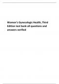 Women’s Gynecologic Health, Third Edition Test Bank