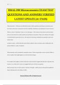 BMAL-590 Microeconomics EXAM TEST QUESTIONS AND ANSWERS VERIFIED LATEST UPDATE (A+ PASS)