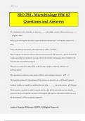 BIO 250 - Microbiology HW #2 Questions and Answers