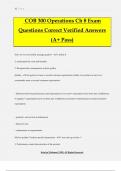 COB 300 Operations Ch 8 Exam Questions Correct Verified Answers (A+ Pass)