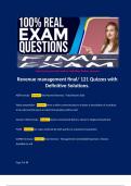 Revenue management final/ 121 Quizzes with Definitive Solutions. 