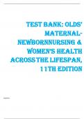 TEST BANK OLDS’  MATERNALNEWBORNNURSING &  WOMEN’S HEALTH  ACROSSTHE LIFESPAN,  11TH EDITION