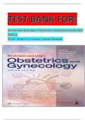 TEST BANK FOR:   Beckmann And Ling's Obstetrics And Gynecology 8th Edition By Dr. Robert Casanova Latest Version.