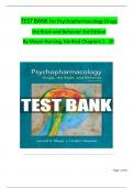 TEST BANK For Psychopharmacology: Drugs, the Brain, and Behavior, 3rd Edition By Meyer Nursing,All Chapters 1 to 20 complete Verified editon ISBN:9781605355559