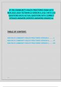 ATI RN COMMUNITY HEALTH PROCTORED EXAM WITH  NGN 2023 -2024 TESTBANK (3 VERSION A, B & C WITH 150  QUESTIONS EACH) ACTUAL QUESTIONS WITH CORRECT  DETAILED ANSWERS (VERIFIED ANSWERS) GRADED A+