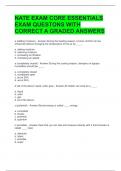 NATE EXAM CORE ESSENTIALS EXAM QUESTONS WITH CORRECT A GRADED ANSWERS 