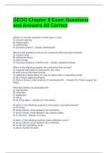 GEOG Chapter 8 Exam Questions and Answers All Correct 