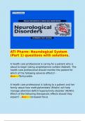   ATI Pharm: Neurological System (Part 1) questions with solutions.  A health care professional is caring for a patient who is about to begin taking amphetamine sulfate (Addrall). The health care professional should monitor the patient for which of the fo